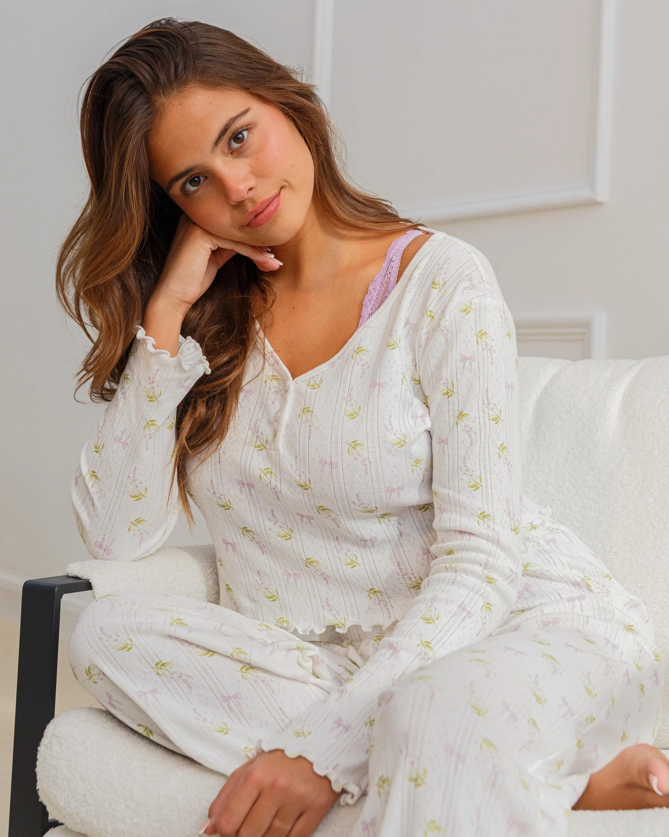 Lottie Luxury Pointelle Pyjama Set - Image 4
